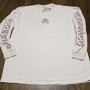 Vintage 90s Mossimo Long Sleeve Shirt Tan Y2K Skate Surf Streetwear Large  USA